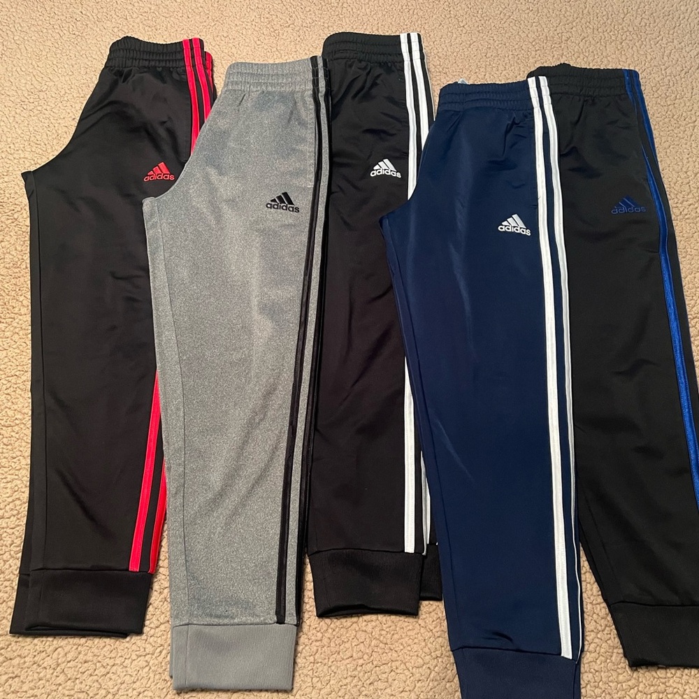 Adidas Boys Pants Set of (5) Size 8